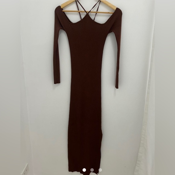 Dissh Gianna Knit Dress in Chocolate size 8 - SOLD OUT ONLINE - Picture 4 of 6